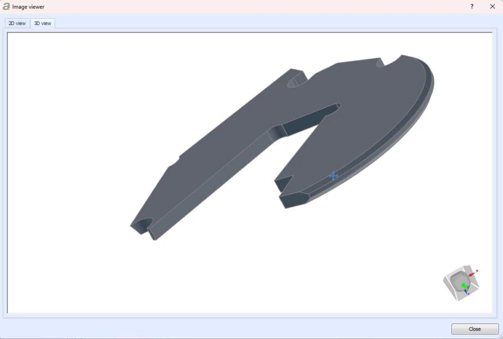 Designing 2D parts CAD software